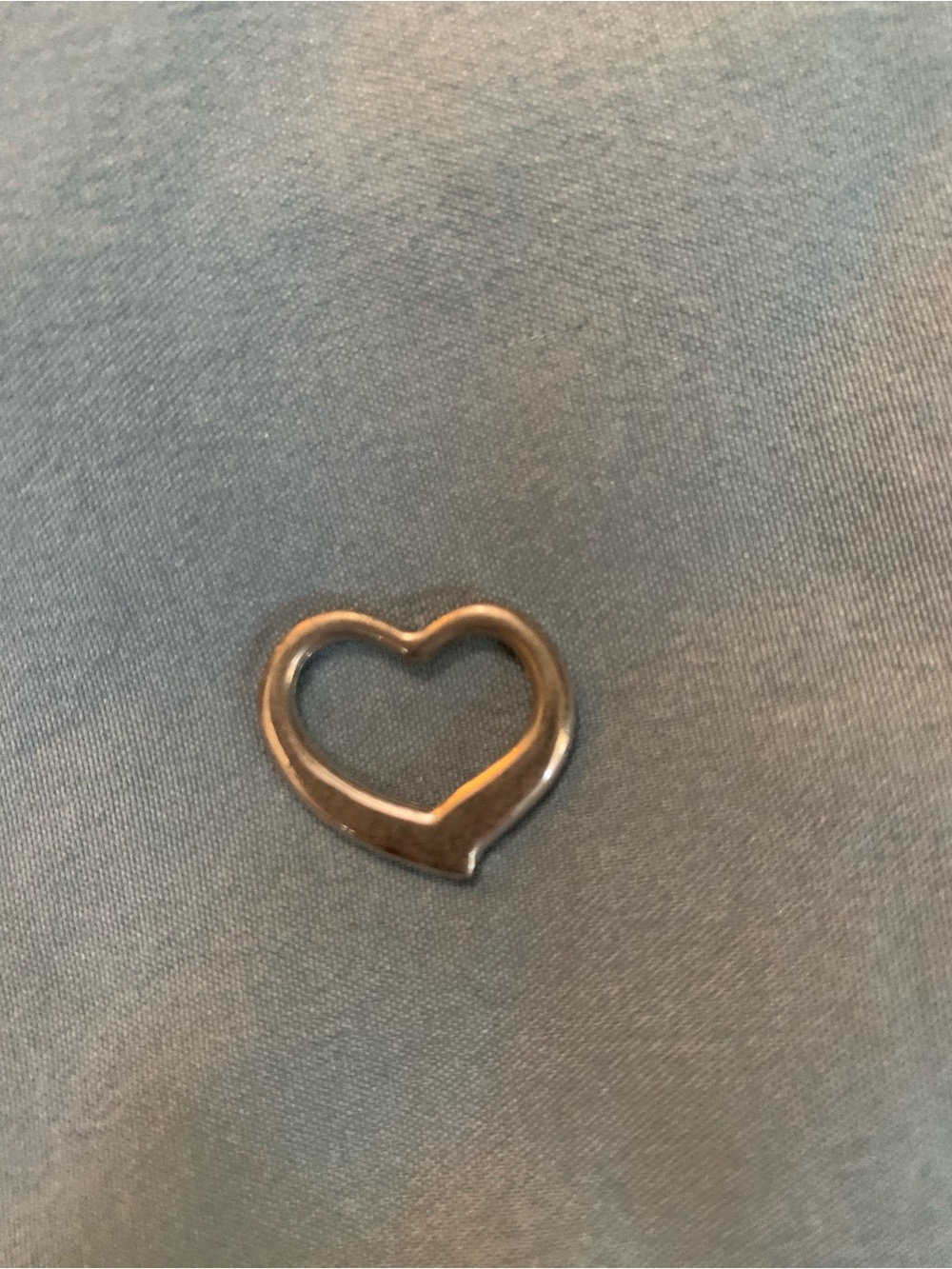Tiffany & Co. Elsa Peretti Ooen Heart Pendant in 925 Sterling Silver